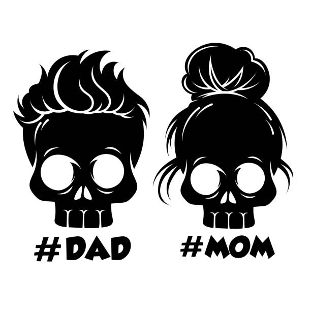 Funny Skull Vector Art: A Mix of Style and Mystery Artistic Vector Skull Illustration: Melding Elegance with Intrigue skeleton key tattoo stock illustrations