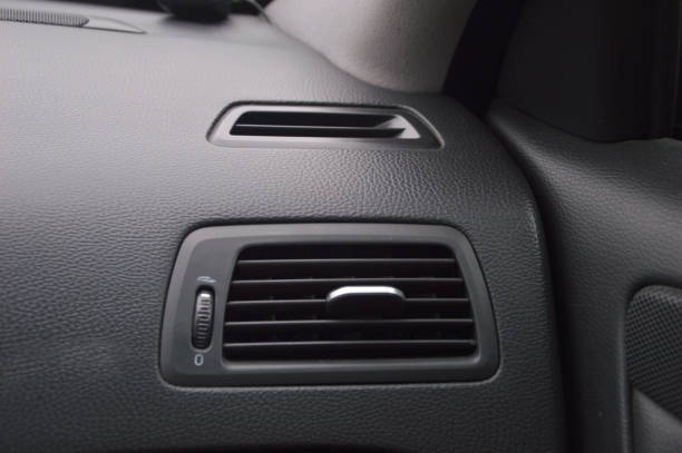 istock Deflector. Automotive panel element. Vehicle ventilation system. car air conditioner close-up 1612046945