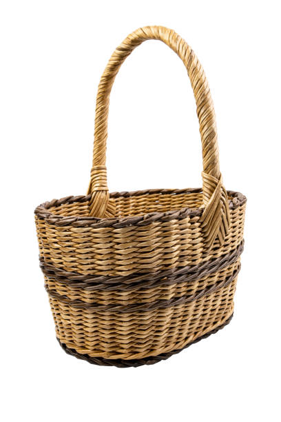 istock Large wicker basket isolated on white 1612121060