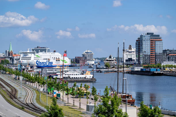 Kiel, Germany - June 11, 2022: Kiel harbor