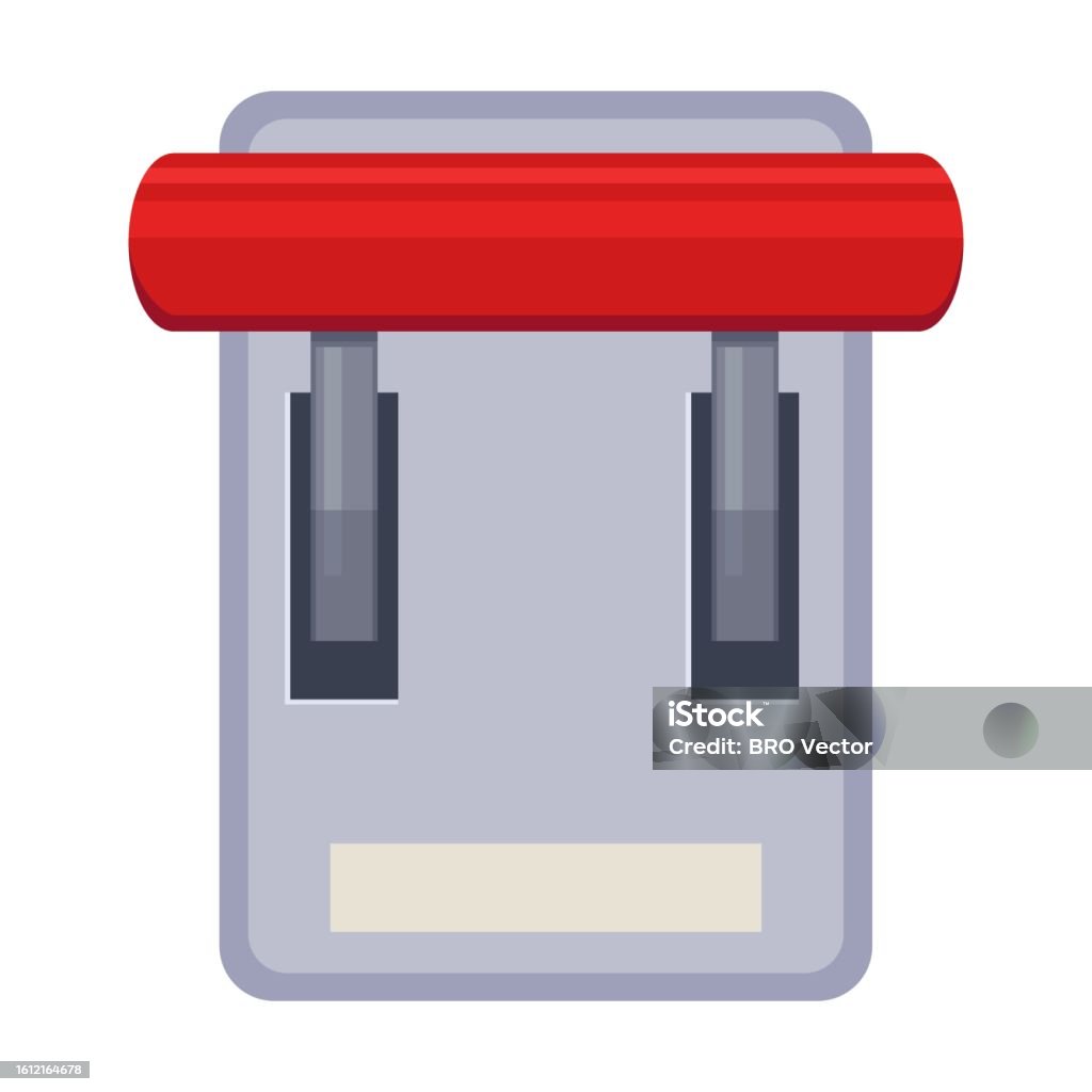 Safety Switch Bitmap Drawing Of Safety Switch For Machine On White Stock Illustration ...