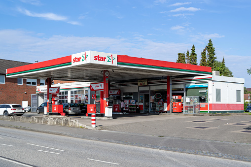 Eckernförde, Germany - June 8, 2022: star gas station