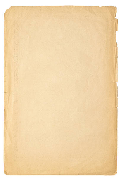 istock shabby paper texture isolated on white background. ancient papyrus page worn out over time 1612170133