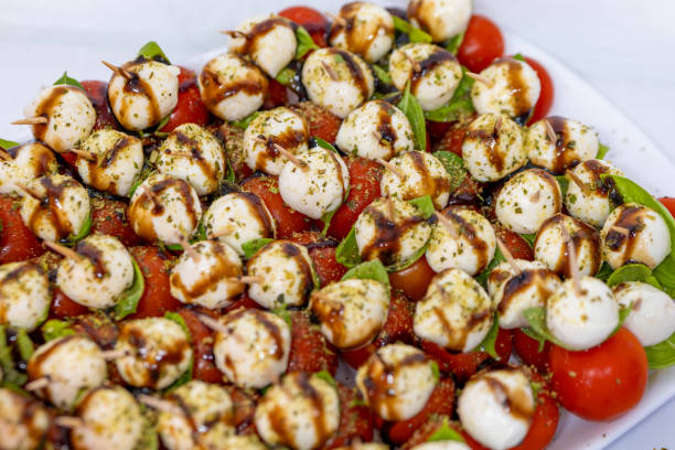 istock mozzarella with tomatoes and oil decorated on a tray 1612179891