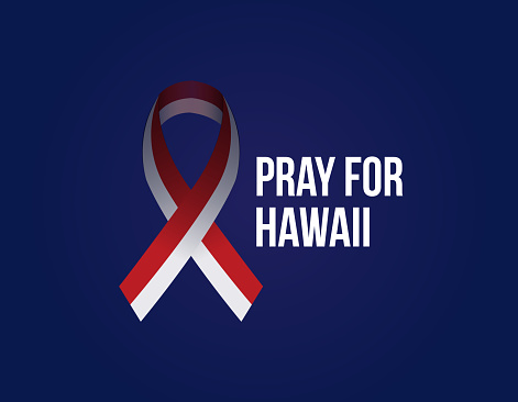 pray for Hawaii concept vector illustration.