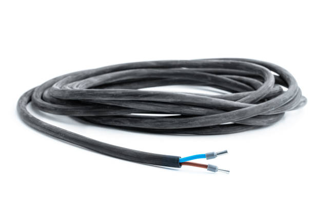istock High voltage wire hank prepared for use isolated on white 1612267940