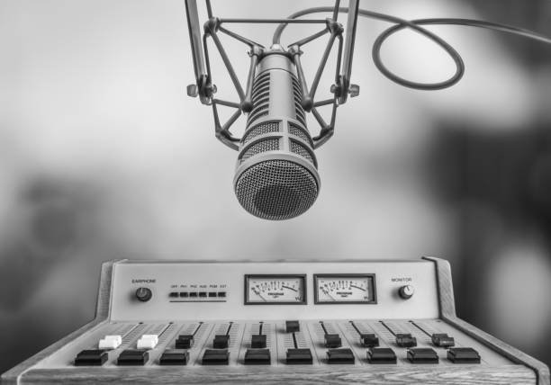 istock Professional microphone and sound mixer 1612295258