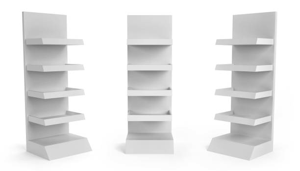 istock Big PDQ Display, Empty Packaging Display  With 3 Different Angles. Point Of Sale Display. POP & POS.  3D Render 1612296862