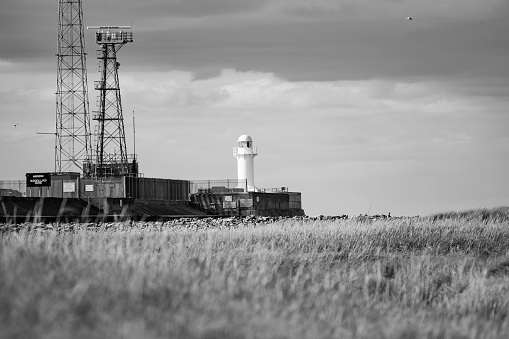 The lighthouse at South Gare on the mouth of the River Tees