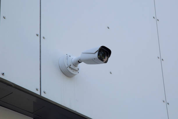 istock Tracking cameras in the city. 1612530010