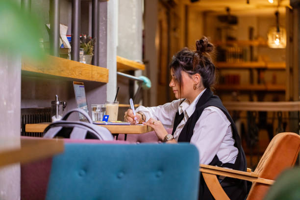 istock Relaxed ambient at a local cafe 1612543913