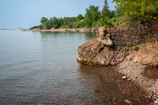 Beautiful summer day on the coast of Lake Superior’s North Shore. Minnesota
