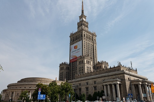 Warsaw, Poland – June 15, 2013: A museum of science and culture in Warsaw, Poland, located in the heart of the city