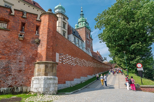 Krakow, Poland – June 16, 2013: the Wawel Royal Castle in Krakow, Poland