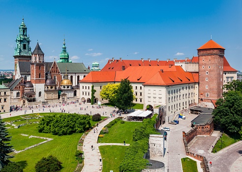Krakow, Poland – June 15, 2013: the Wawel Royal Castle, located in Krakow, Poland