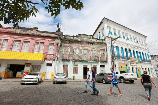 cachoeira, bahia, brazil - november 4, 2023: architecture view of old mansions in the city of Cachoeira, in the reconcavo of Bahia.
