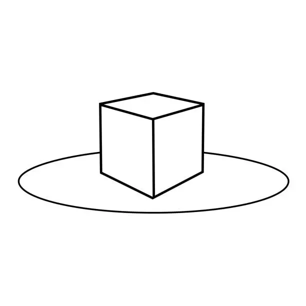 Vector illustration of one cube