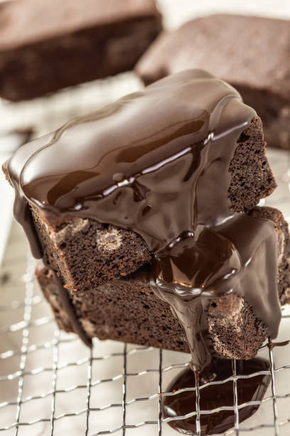 Brownies with Chocolate Sauce