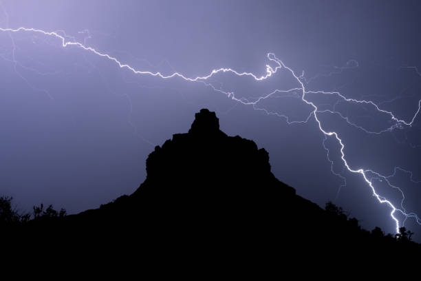 istock Lightning over Bell Rock in Sedona 1613288986