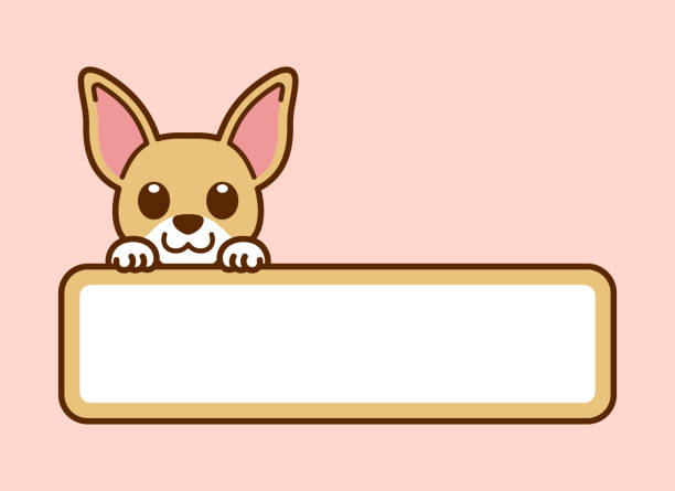 Cute Chihuahua Vector Label vector art illustration