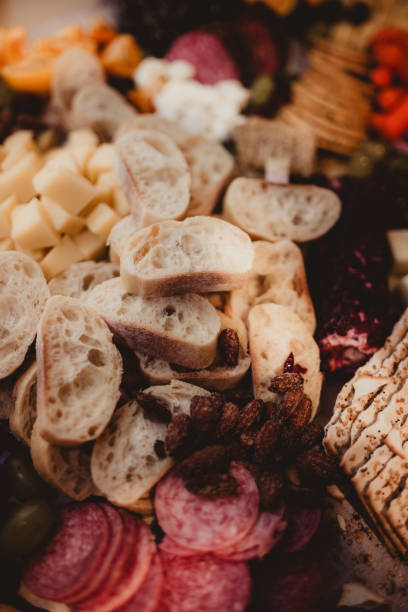 istock Cheese and sausage tray at a party 1613332942