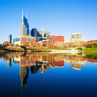 View of Downtown Nashville during a beautiful early morning.