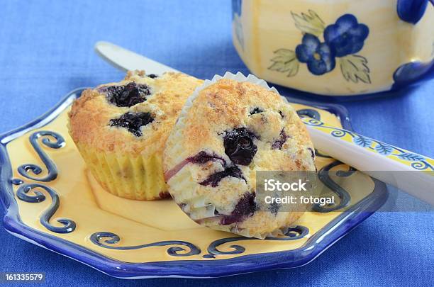 Muffin Ai Mirtilli - Fotografie stock e altre immagini di Alimentazione sana - Alimentazione sana, Blu, Calore - Concetto