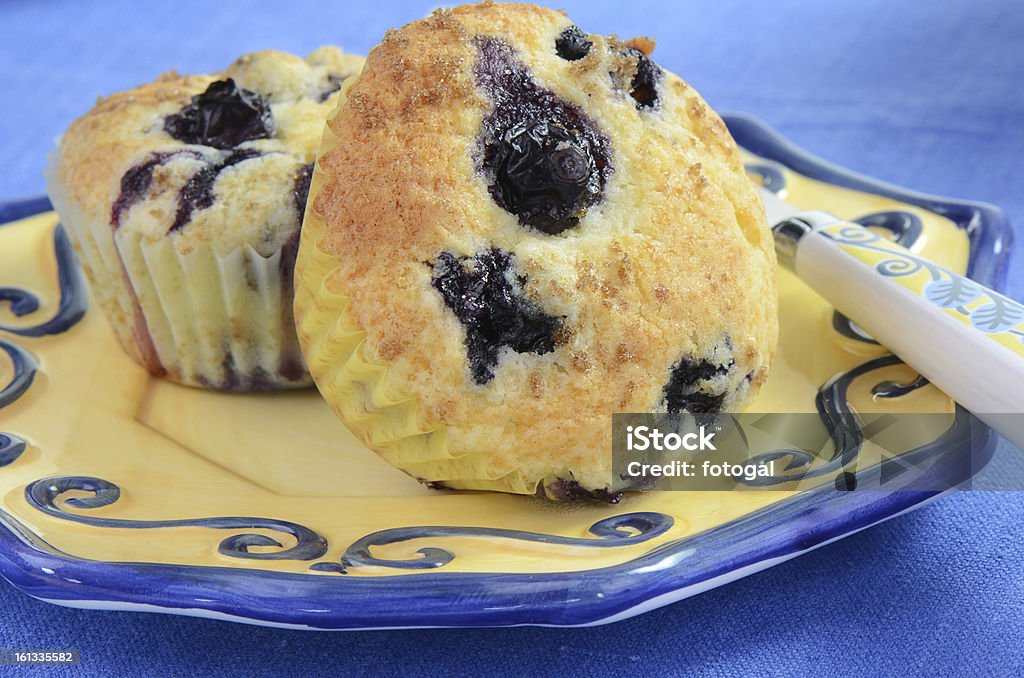 muffins de mirtilo - Foto de stock de Alimentação Saudável royalty-free