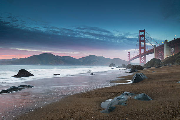 Golden Gate Bridge e Marin Headlands - fotografia de stock