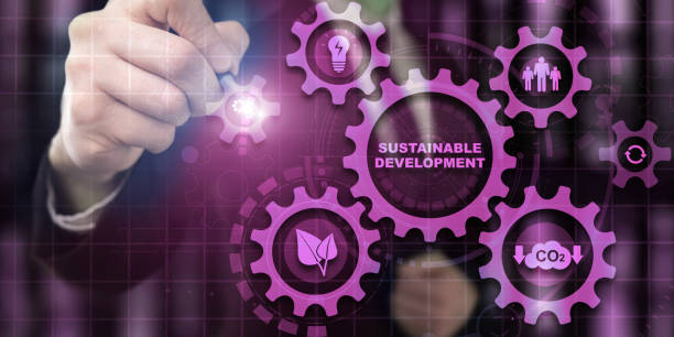 istock Sustainable development renewable energy and natural resources connected gears 1613398359