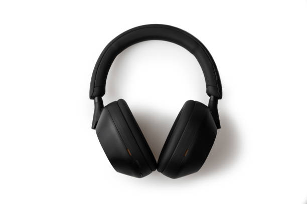 istock Wireless Over-Ear (full size) Headphones, Black color isolated on white background 1613418630