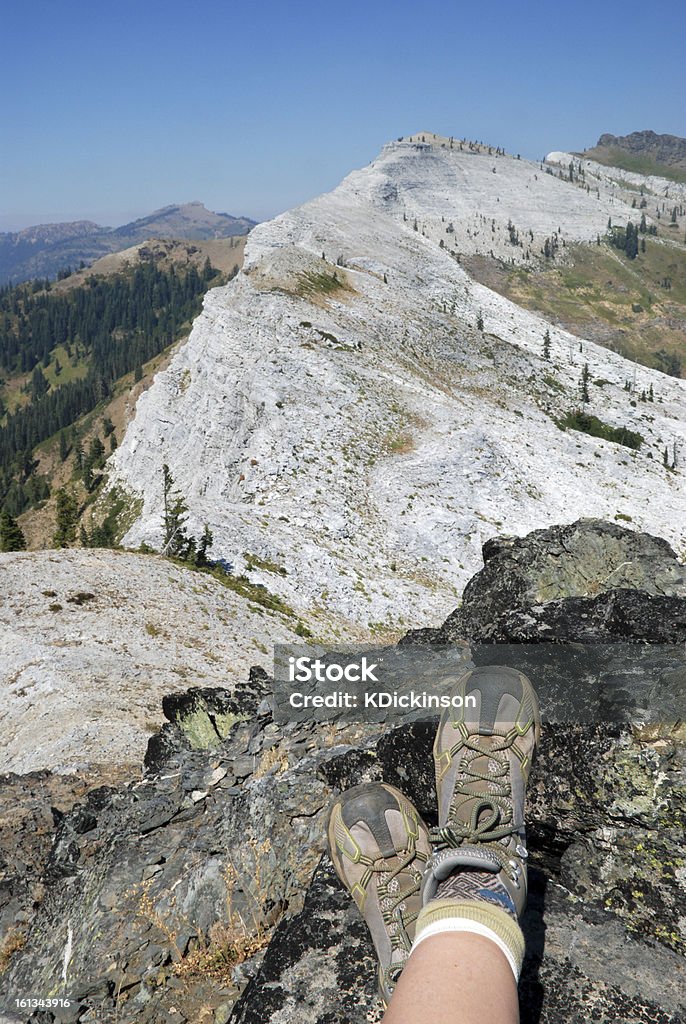 Scarpa da hiking in montagna di marmo piedi - Foto stock royalty-free di Ambientazione esterna