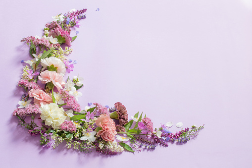 istock beautiful summer flowers on light purple background 1613463419