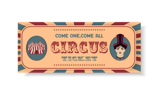 Vector illustration of CIRCUS TICKET