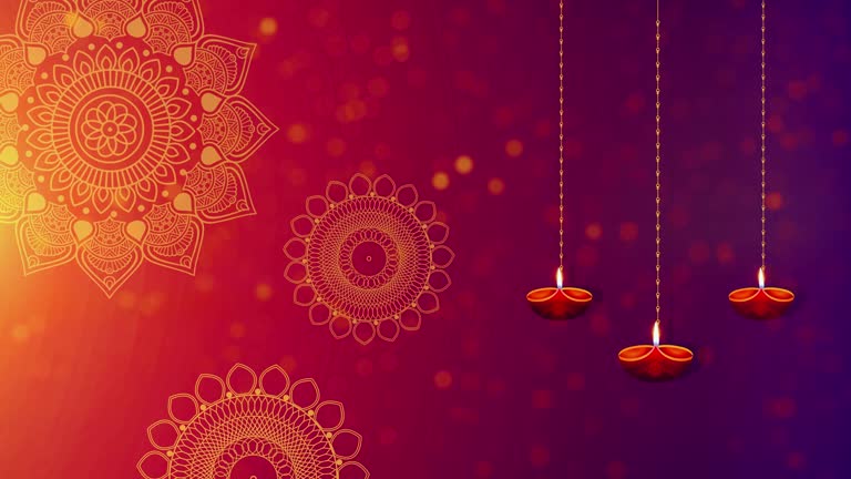 Happy Diwali or Deepawali card with copy space for your logo or text Indian Diya oil lamp. Festival of Lights. oil lamp, diya patterns, Wishes, Events, Message