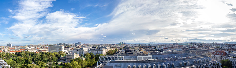 August 5, 2023, Austria, Vienna, the panorama of the capital of Austria, the central districts of the city