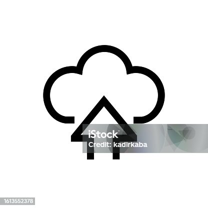 istock Upload Line icon, Design, Pixel perfect, Editable stroke. Logo, Sign, Symbol. Cloud Computing. 1613552378