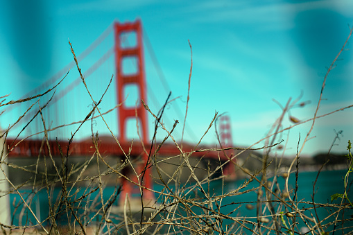 Day time view of the Golden Gate bridge (San Francisco, California).
