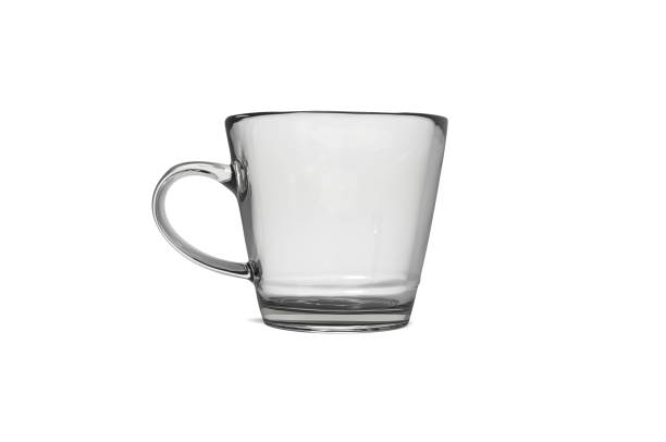 istock glass coffee cup isolated on white background. 1613555044