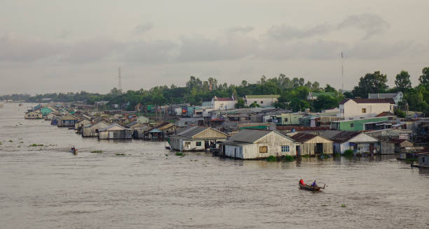 istock Floating houses in Chau Doc, Vietnam 1613568686