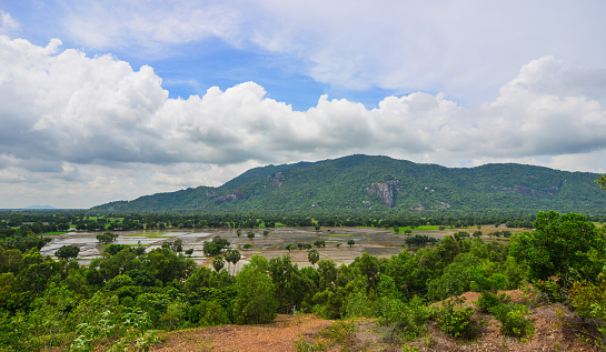 Mountain scenery of An Giang, Mekong Delta, Vietnam.