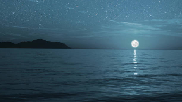 istock The moon shines on the sea 1613575735