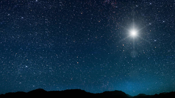 istock night sky in the forest with stars and moon 1613581132