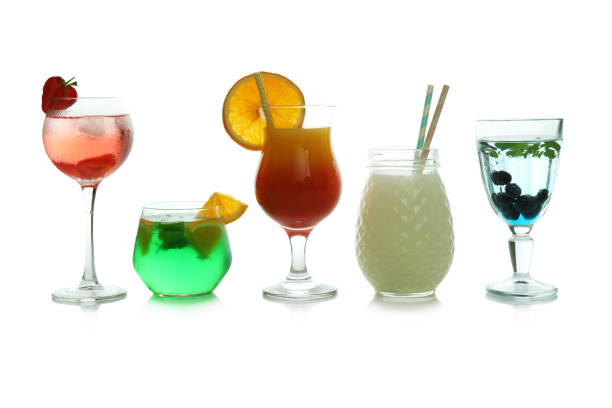 istock Different summer cocktails isolated on white background 1613587102