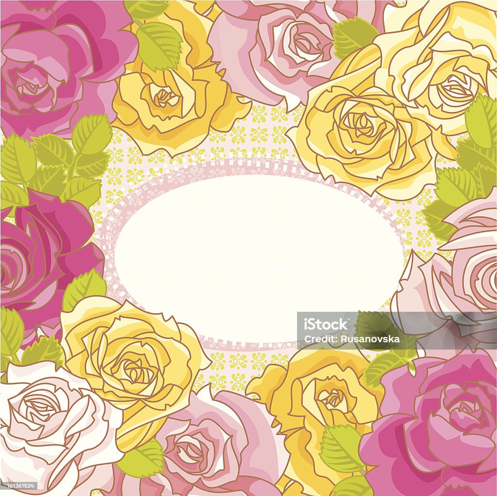 Spring Rose Invite Background Spring Roses Invitation Stock Illustration - Download Image Now ...