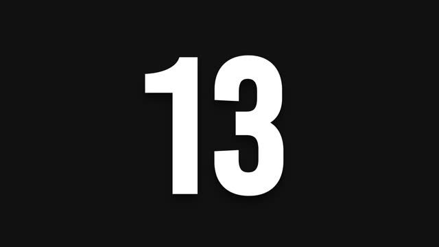 Pixel number 13, number thirteen, alpha channel