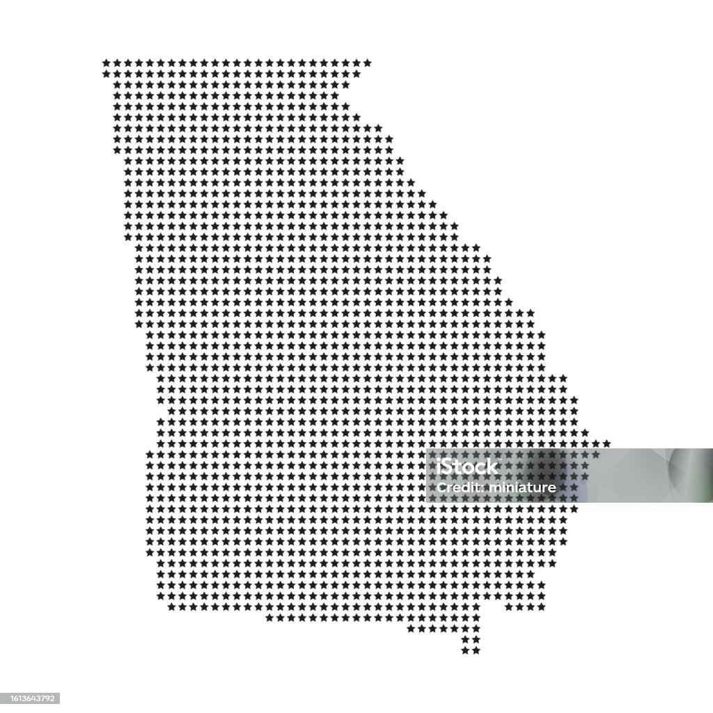 Georgia Map Stock Illustration - Download Image Now - Abstract