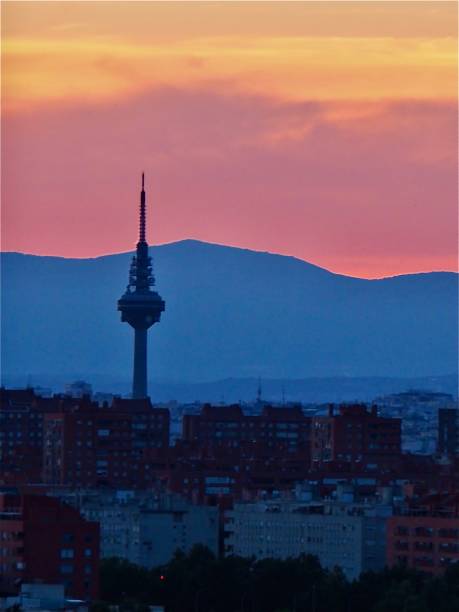 istock Madrid skyline at sunset. rtve tower 1613650956