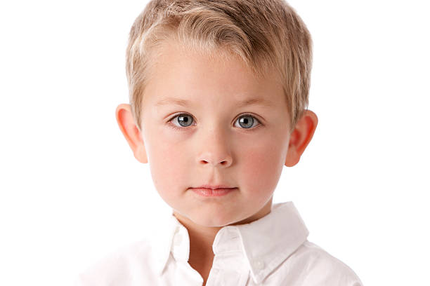 istock Real People: Head Shoulders Caucasian Little Boy Surprised 161365559