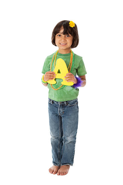 istock Human Alphabet: Diverse Young Children Font Colorful Letter A 161370877